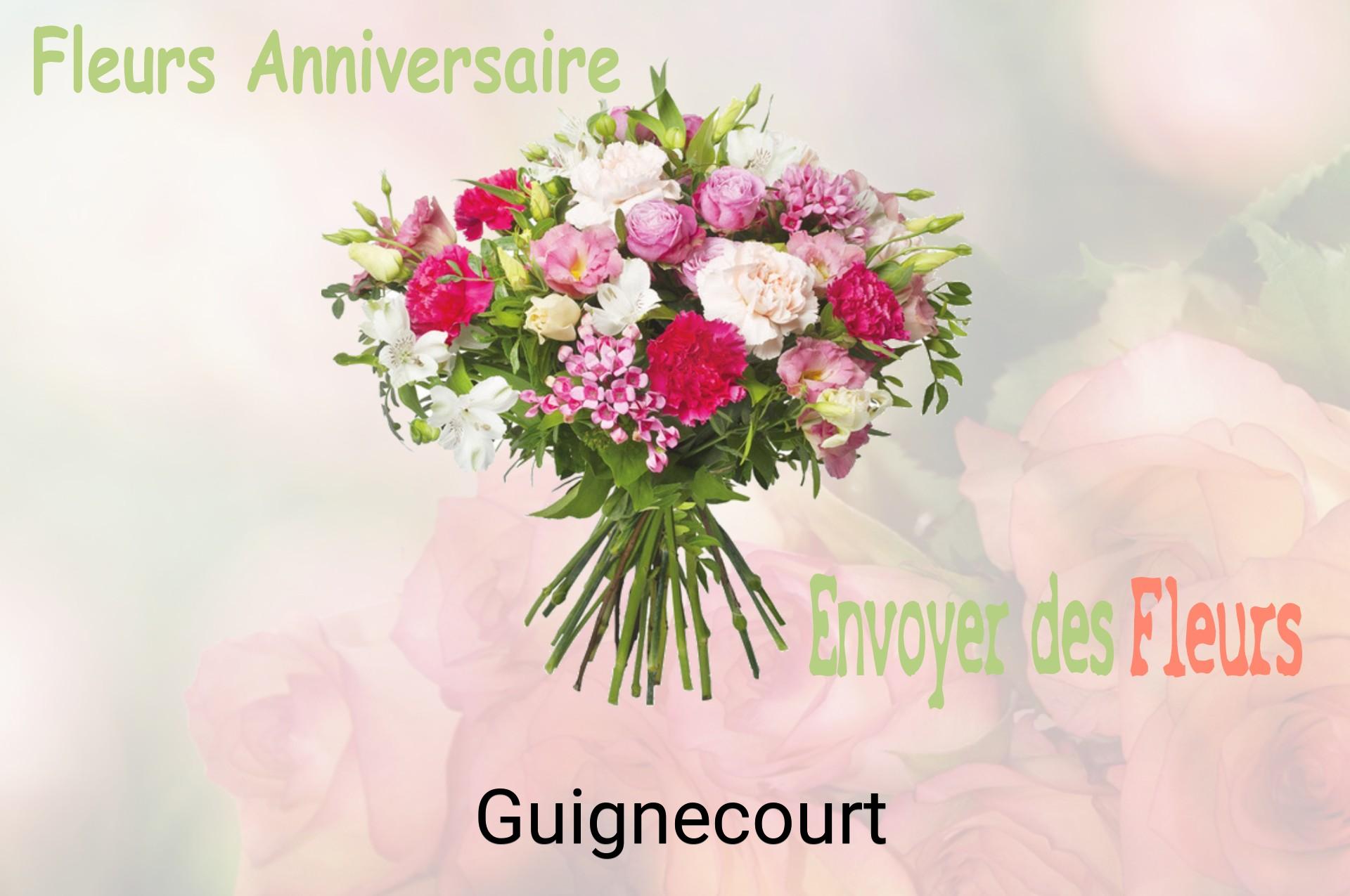 Bouquet de fleurs d’anniversaire livré à Guignecourt