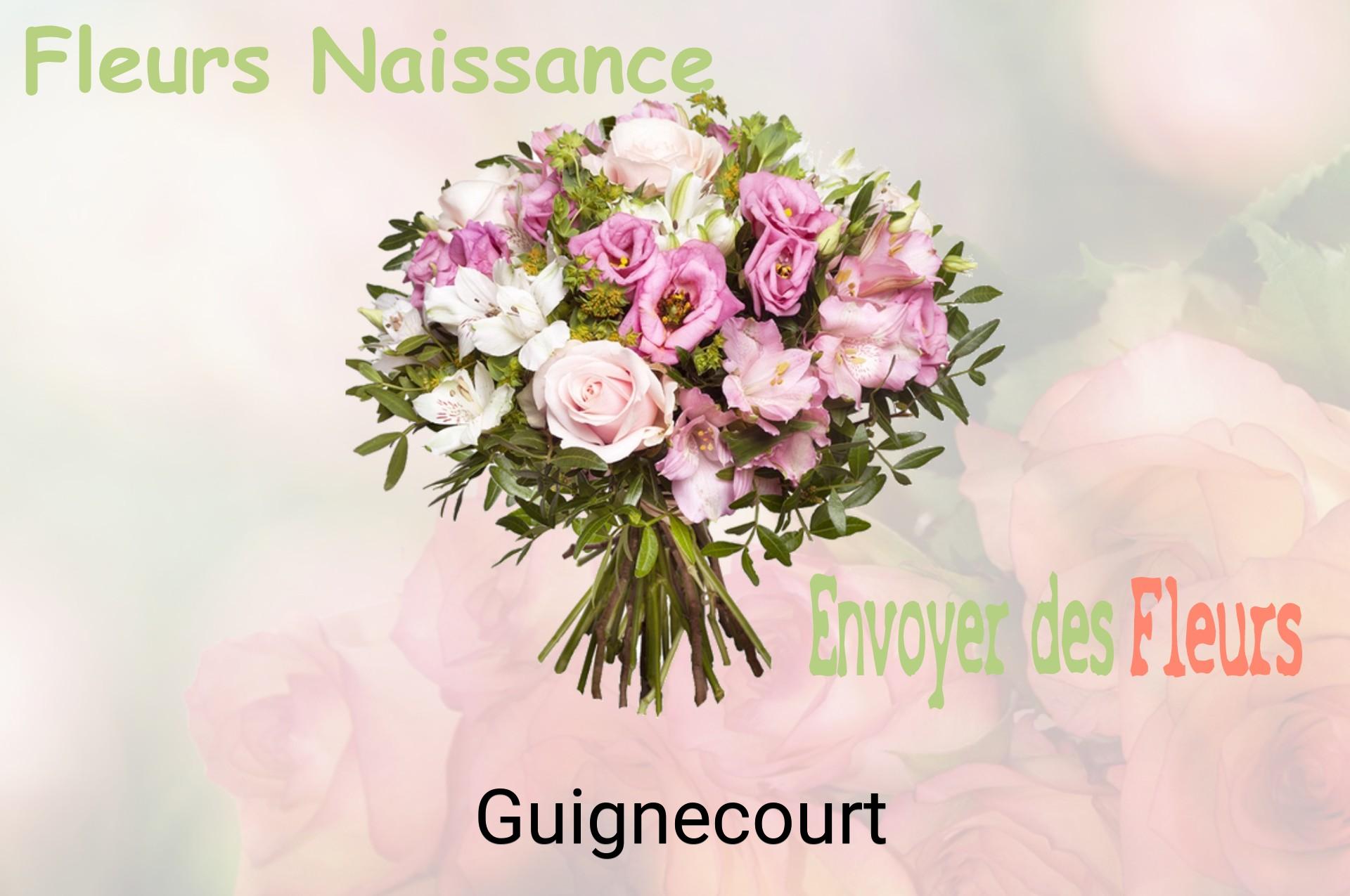 Bouquet de fleurs de naissance livré à Guignecourt